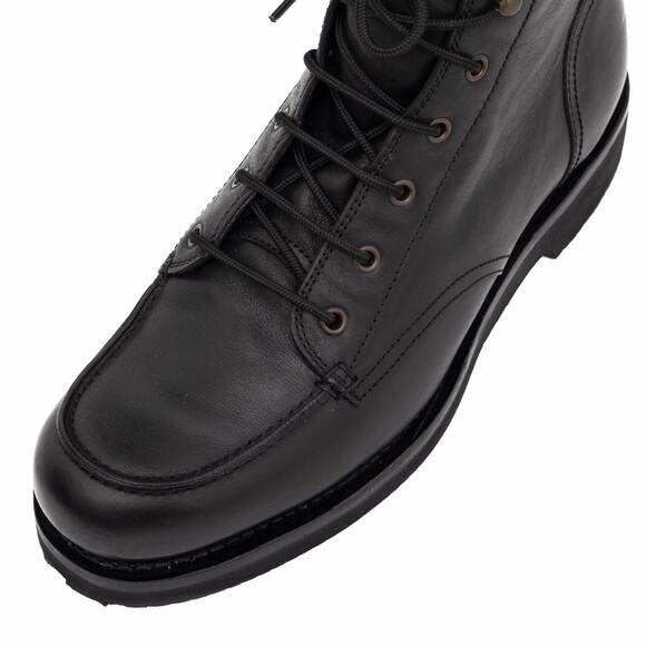 GUCCI Tom Ford Era Men\'s Leather Moc Toe Combat Boot Black EU43.5/US10.5 main image 13